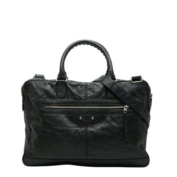 Balenciaga Briefcase/Shoulder Bag 2-Way Black Leather Men's BALENCIAGA